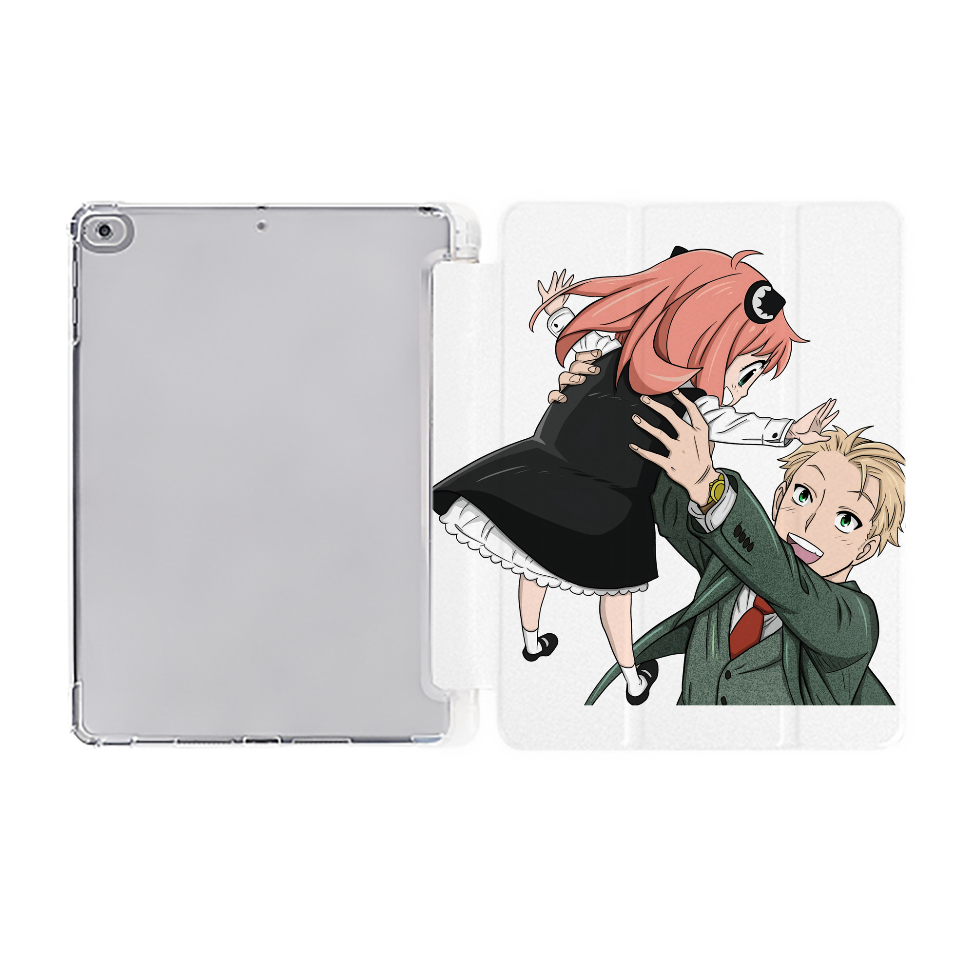 （画像用） SPY×FAMILY间谍家家酒 IPad ケース ペン収納付き 三つ折りスタンド PUレザー×シリコン 対応機種9.5/10.5/10.9インチ